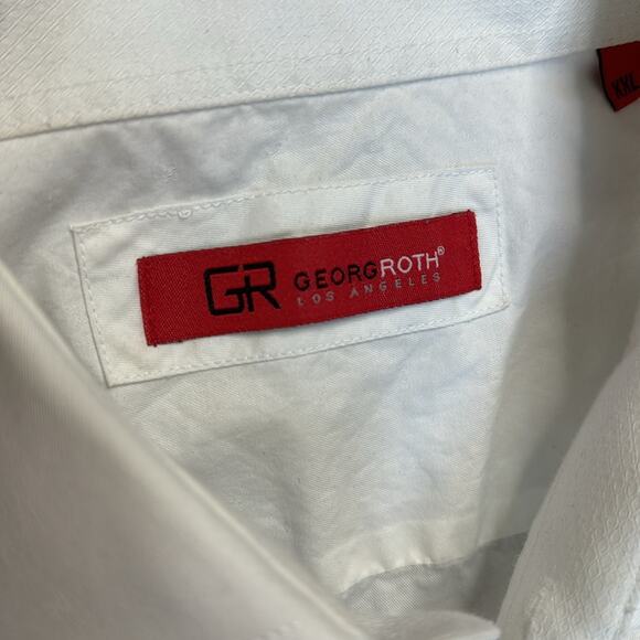 GR GEORG ROTH White Long Sleeve Collared Button Front Dress Shirt Men’s - Picture 2 of 8